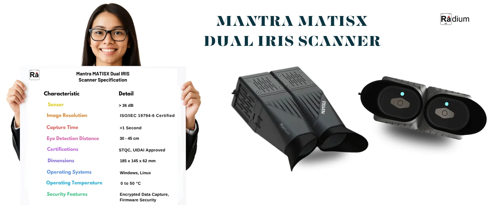Mantra Matisx Dual Iris Scanner