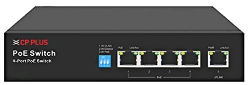 CP Plus 6 Port Fast Ethernet Switch with 4 PoE.webp
