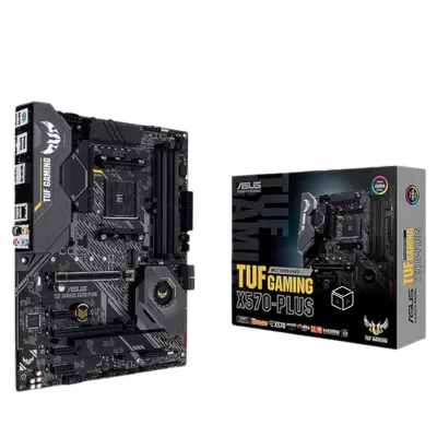 ASUS TUF Gaming X570-PLUS (AMD AM4 Ryzen 5000/4000/3000/2000/G) ATX Gaming Motherboard with PCIe 4.0 Dual M.2 14 Dr. MOS Power Stages HDMI DP SATA 6Gb/s USB 3.2 Gen 2 and Aura Sync RGB Lighting