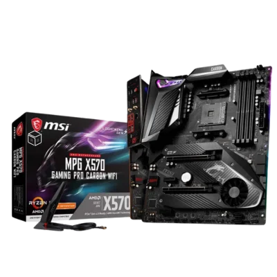 MSI Components MPG X570 Gaming PRO Carbon Wi-Fi Motherboard (AMD AM4, DDR4, PCIe 4.0, SATA 6Gb/s, m.2, USB 3.2 Gen 2, AX Wi-Fi 6, HDMI, ATX)