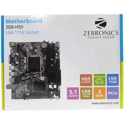 Zebronics Intel H55 Chipset Motherboard Socket 1156 Motherboard